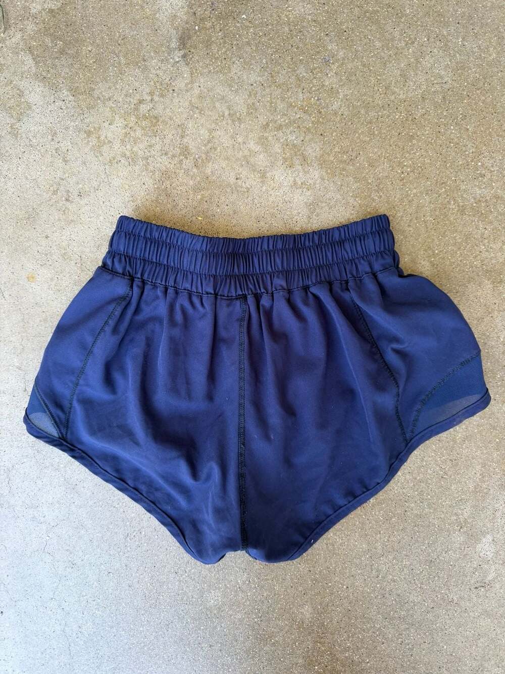 Athletic Shorts with Mesh Side Panels and Zipper Pocket